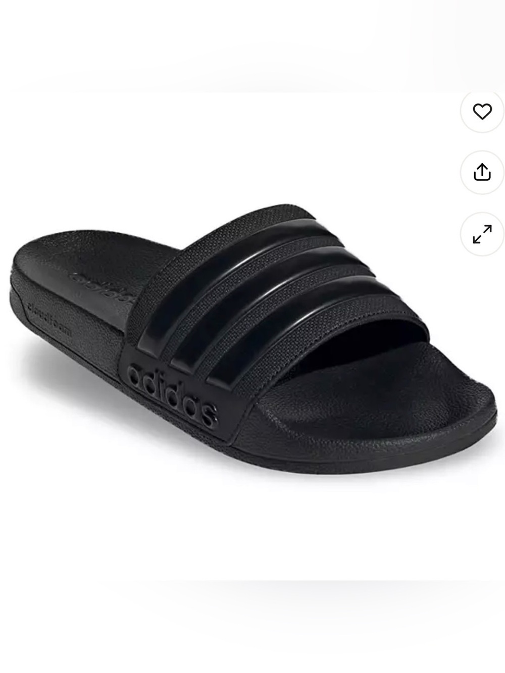 Men's Black Adidas Slide Sandals - Cushioned Strapped Slides
